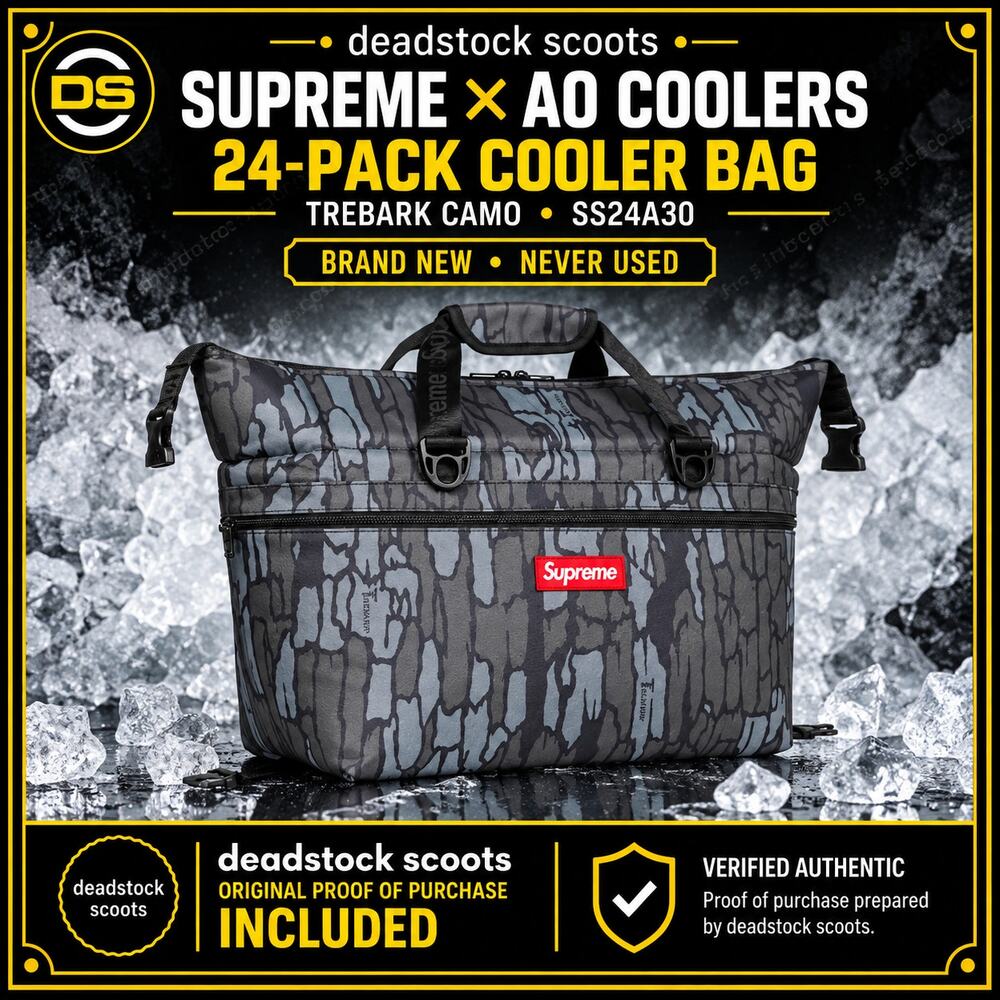 Supreme x AO Coolers 24-Pack Cooler Bag SS24A30 Trebark Camo